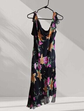 Vintage Beaded Silk Floral Fairy Dress